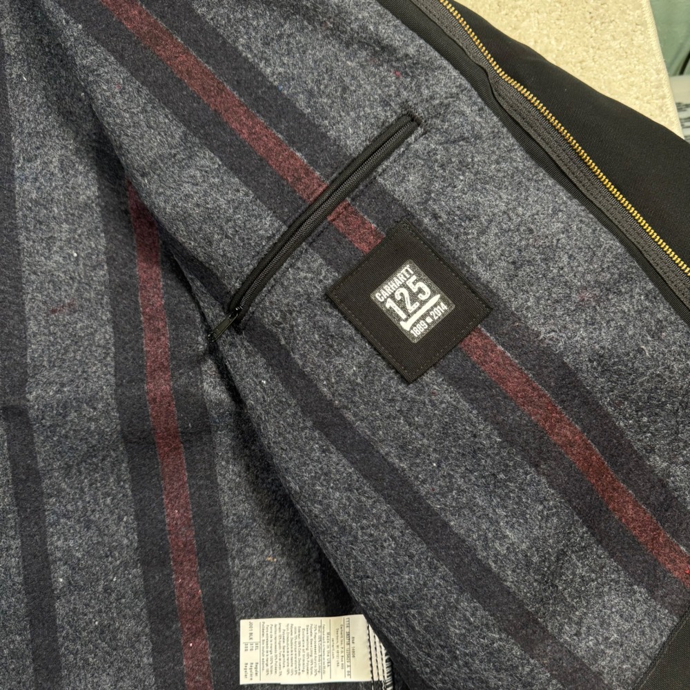 Carhartt J001 Detroit Jacket 3XL Mens Black Duck Canvas Blanket Lined USA Made - Picture 9 of 12